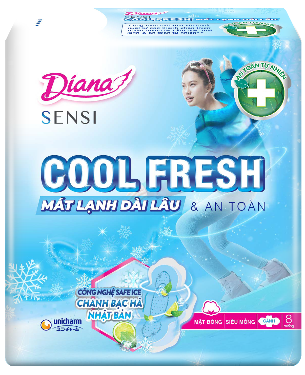 Diana SENSI Cool Fresh Mát Lạnh siêu mỏng cánh